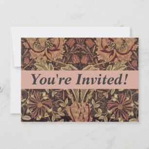 Invitación William Morris Honeysuckle Arte Inglés Clásico