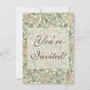 Invitación William Morris Honeysuckle Flower Wallpaper