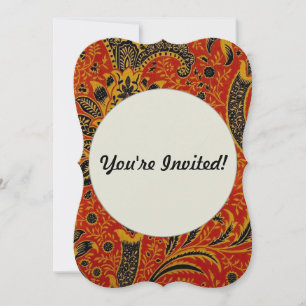 Invitación William Morris India Red Floral