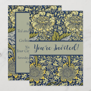 Invitación William Morris Kennet Floral Wallpaper Blue
