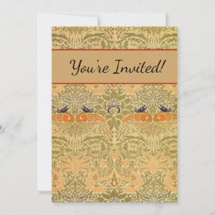 Invitación William Morris Peacock & Dragon Arts & Crafts