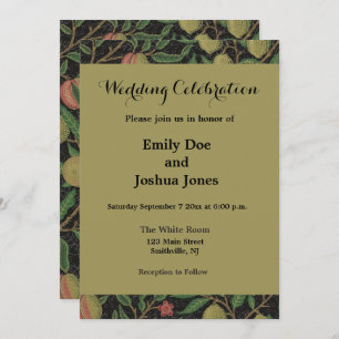 Invitación William Morris Pomegranate Classic Fruit