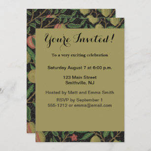 Invitación William Morris Pomegranate Classic Fruit