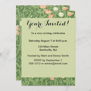 Invitación William Morris Sweet Pea Floral Design