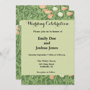 Invitación William Morris Sweet Pea Floral Design
