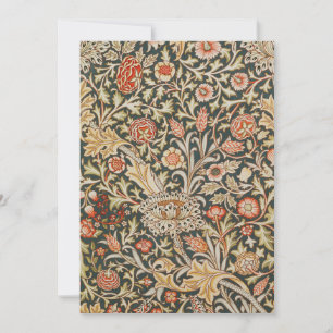 Invitación William Morris Trent Garden Flower Classic Botanic