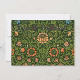 Invitación William Morris Violet y la alfombra de arte de la