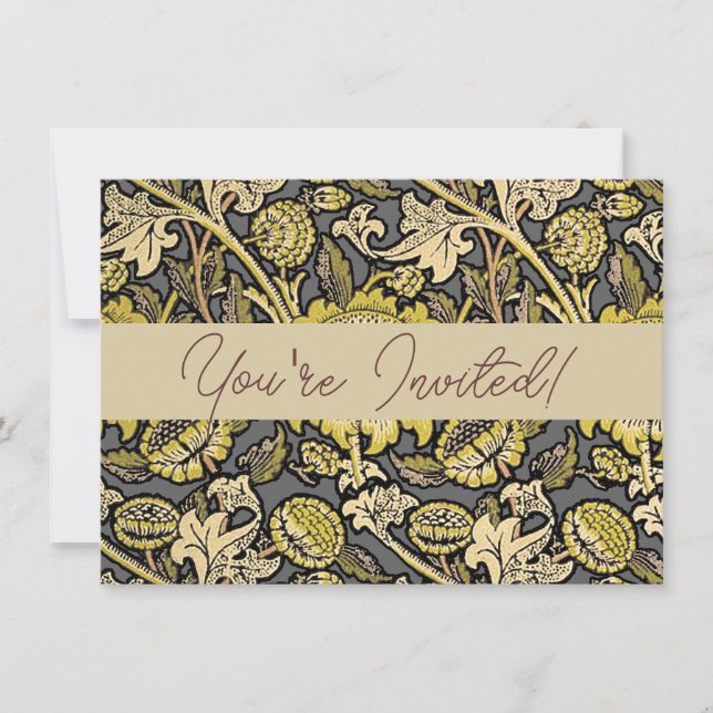 Invitación William Morris Wey Floral Wallpaper (Anverso)