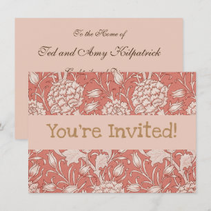 Invitación William Morris Wild Tulip Classic Victorian Design