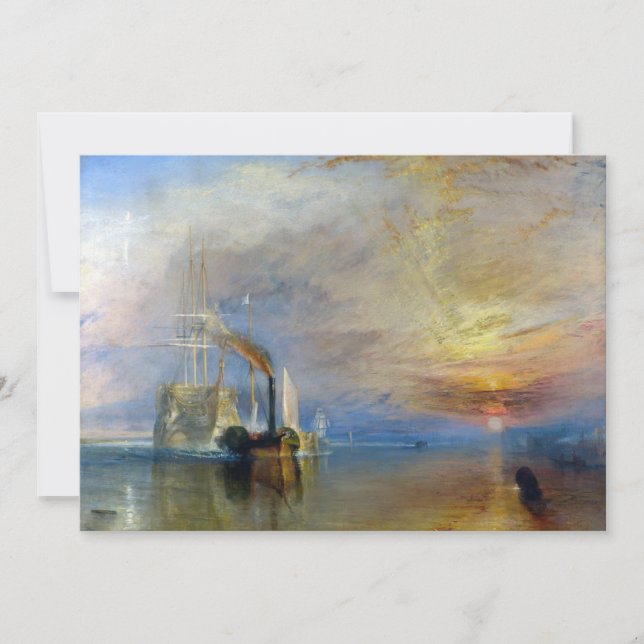 Invitación William Turner - El Temeraire en lucha (Anverso)