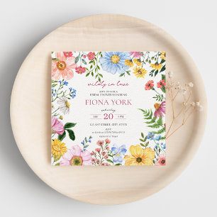 Invitación Willy in Love Cute Wildflower Bridal Shower