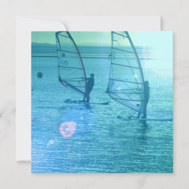 Invitación Windsurfing del diseño (Anverso)