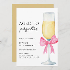 Invitación Wine Aged To Perfection 60th Birthday Party