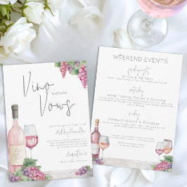 Invitación Wine Bachelorette Vino promete fin de semana a los