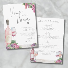 Invitación Wine Bachelorette Vino promete fin de semana a los