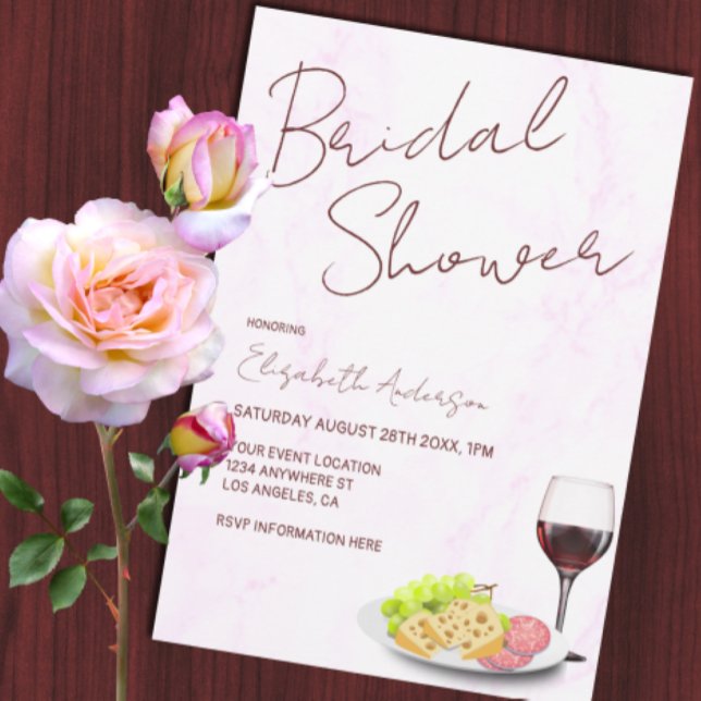 Invitación Wine & Charcuterie Bridal Shower (Subido por el creador)