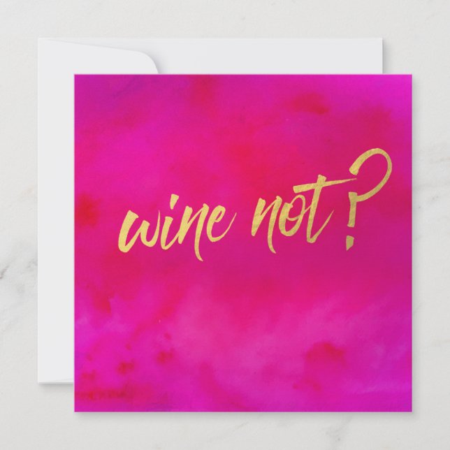 Invitación Wine Not Invitation Pearl Shimmer (Anverso)