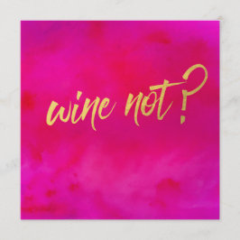 Invitación Wine Not Invitation Pearl Shimmer