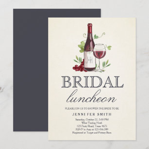 Invitación Wine Tasting Bridal Luncheon invita a la bodega de