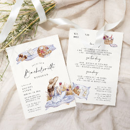 Invitación Winery Picnic Cottage Bachelorette Weekend