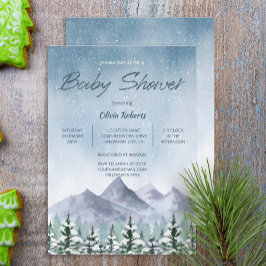 Invitación Winowy Mountain Forest Baby Shower