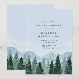 Invitación Winowy Wilderness Trees Bridal Shower