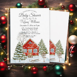 Invitación Winscape Red House Baby Shower