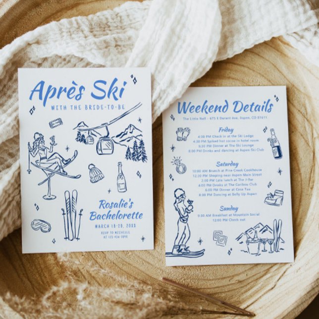 Invitación Winter Apres Ski Bachelorette (Subido por el creador)