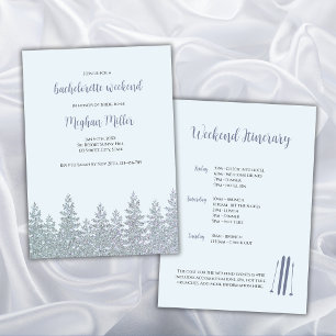 Invitación Winter Bachelorette Ski Weekend Itinerary