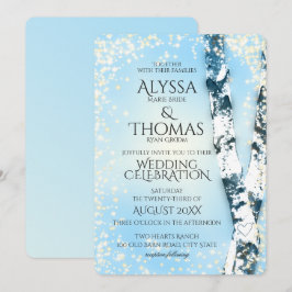 Invitación Winter Birch Boda