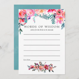 Invitación Winter Bridal Shower Floral Advance para la novia