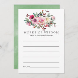 Invitación Winter Bridal Shower Floral Advice para futuras no
