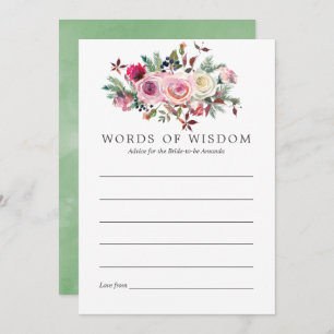 Invitación Winter Bridal Shower Floral Advice para futuras no