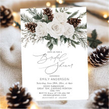 Winter Bridal Shower Pine Greenery