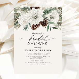 Invitación Winter Evergreen Elegant Bridal