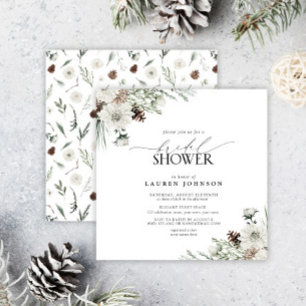 Invitación Winter Evergreen Elegant Bridal Shower