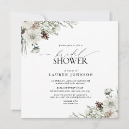 Invitación Winter Evergreen Elegant Bridal Shower
