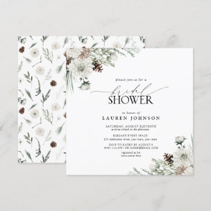 Invitación Winter Evergreen Elegant Bridal Shower