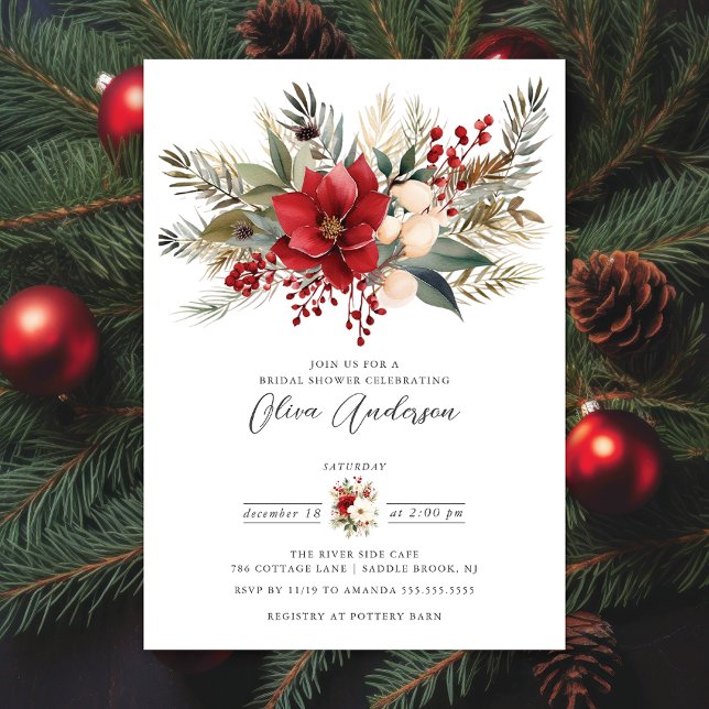 Invitación Winter Foral Bridal Shower (Subido por el creador)