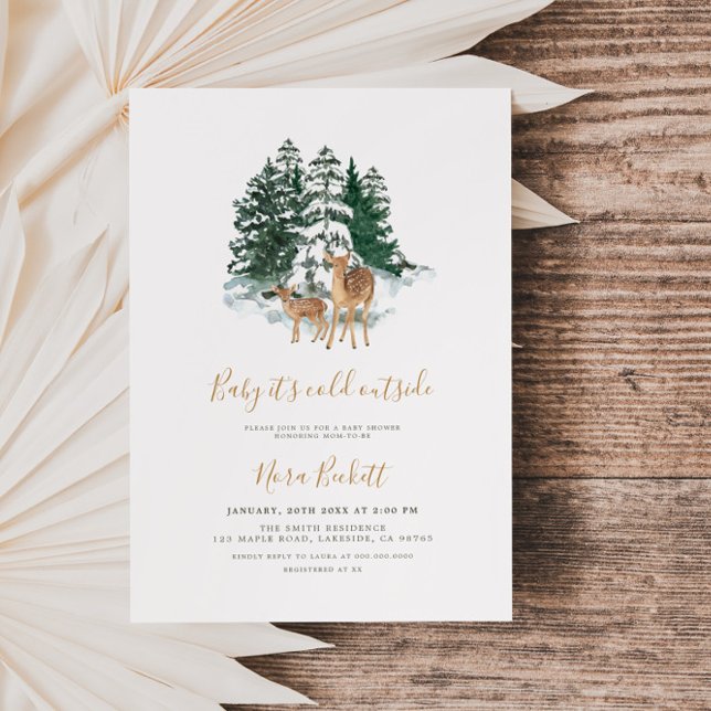 Invitación Winter Forest Baby Shower (Subido por el creador)
