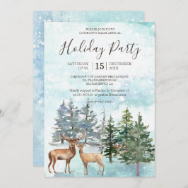 Invitación Winter Forest realiza fiesta de feriado de bosques