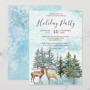 Invitación Winter Forest realiza fiesta de feriado de bosques