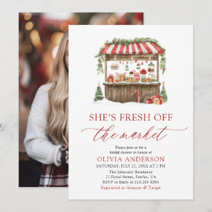 Invitación Winter Gingham Fresh Off The Market Bridal Shower