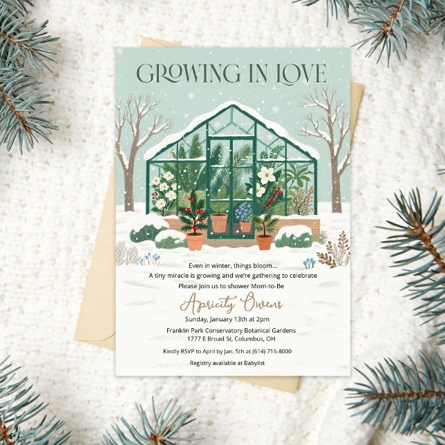 Invitación Winter Greenhouse Baby Shower Invitation (Subido por el creador)