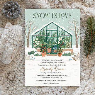 Invitación Winter Greenhouse Bridal Shower Invitation