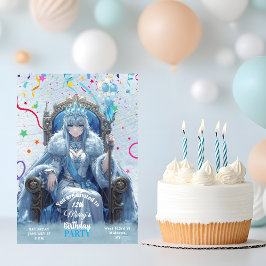Invitación Winter Ice Queen Kids Birthday