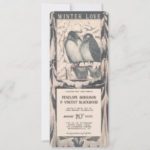 Invitación Winter Love Bird - Boda