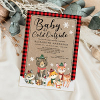 Winter Lumberjack Woodland Animals Baby Shower