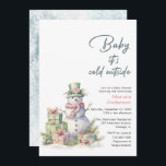 Invitación Winter Merry Christmas Snowman Watercolor Baby Sho<br><div class="desc">Winter Merry Christmas Snowman Watercolor Baby Shower</div>