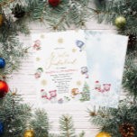 Invitación Winter Merry Christmas Snowman Watercolor Baby Sho<br><div class="desc">Winter Merry Christmas Snowman Watercolor Baby Shower</div>